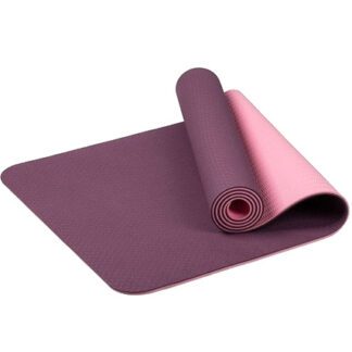 tapis yoga uni rose plume