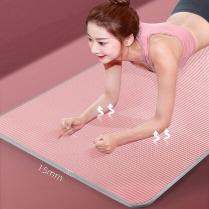 Tapis de Yoga pais NRB 10MM 15MM antid rapant pour Fitness Pilates exercices avec Bandages XA146