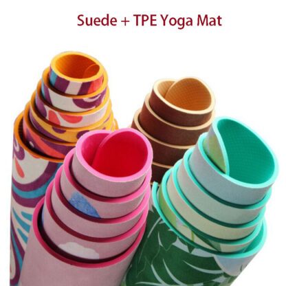 Tapis de Yoga TPE en daim motif Lotus 5 5 MM antid rapant gymnastique musculation Pilates